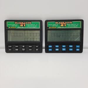 VTG Radica/Radio Shack Black Jack 21 Handheld Electronic games, Tested Lot of 2